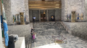  Except for a few visitors and lobbyists, the rotunda of the Washington state Capitol was quiet on the last day of the 2022 session. For the second year in a row, the session was held mostly remotely due to COVID. 