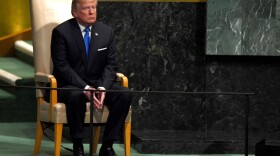 President Trump arrives to address the 72nd Annual U.N. General Assembly in New York on Sept. 19, 2017. (Timothy A. Clary/AFP/Getty Images)