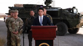 Acting U.S. Attorney for New Mexico Ryan Ellison speaks during a news conference on the southern border in June. Ellison’s term at chief prosecutor in New Mexico was extended for another 210 days, following a move by the Department of Justice.