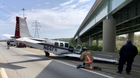 The pilot apparently reported engine trouble before the landing.