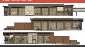 Facade rendering of the convention center expansion.