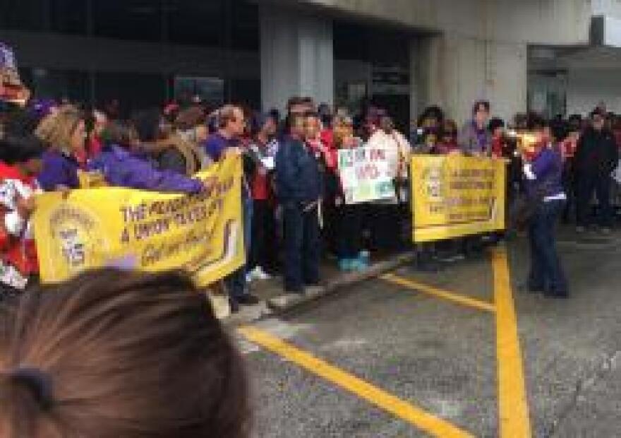 photo of airport workers