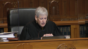 Chief Justice Maureen O'Connor presides over a session of the Ohio Supreme Court on December 8, 2022.