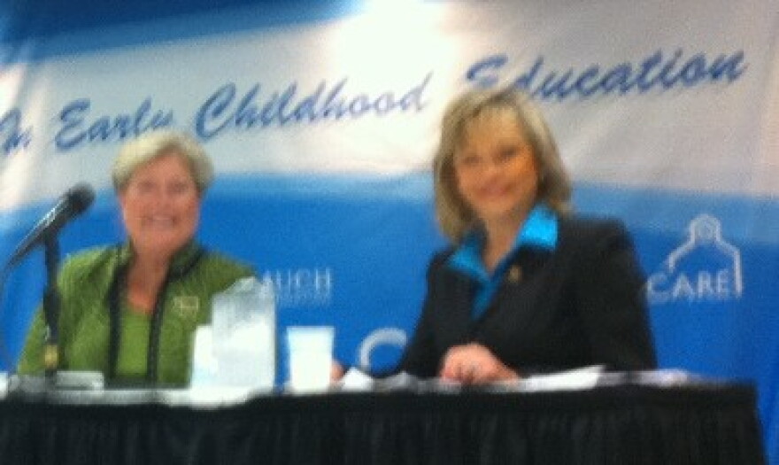 Democrat Jari Askins and Republican Mary Fallin take part in Tulsa forum.