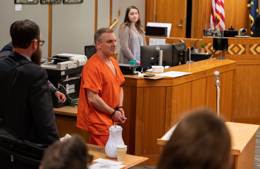Brian Smith walks out of the courtroom after receiving what amounts to two separate life sentences. Anchorage Superior Court Judge Kevin Saxby said Smith, who was convicted of killing two Alaska Native women, was beyond rehabilitation.