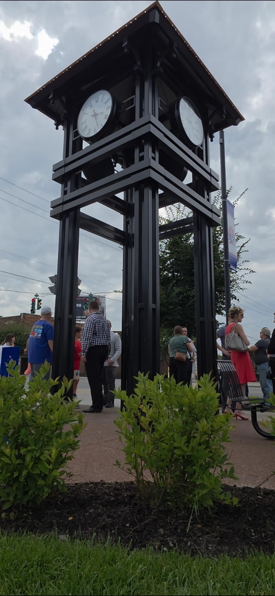 Clock tower at Charles Fleischmann Park at North Tonawanda