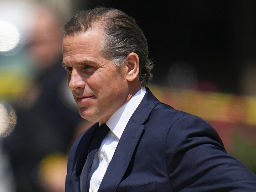 President Biden's son Hunter Biden leaves after a court appearance on July 26, in Wilmington, Del.