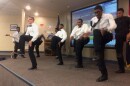 Riverview Gardens students entertain before Thursday night's state hearing, May 5, 2016