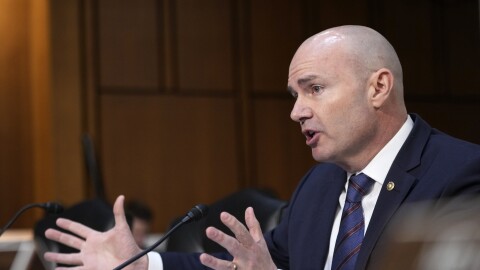 FILE — Sen. Mike Lee, R-Utah, speaks during a Senate Judiciary Committee hearing, at the Capitol in Washington, Jan. 30, 2025.