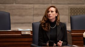 Missouri state Sen. Holly Rehder, R-Sikeston, listens during Senate debate of an initiative petition bill Monday, Feb. 12.