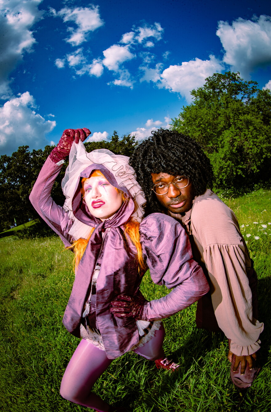 two people posing for a photograph 