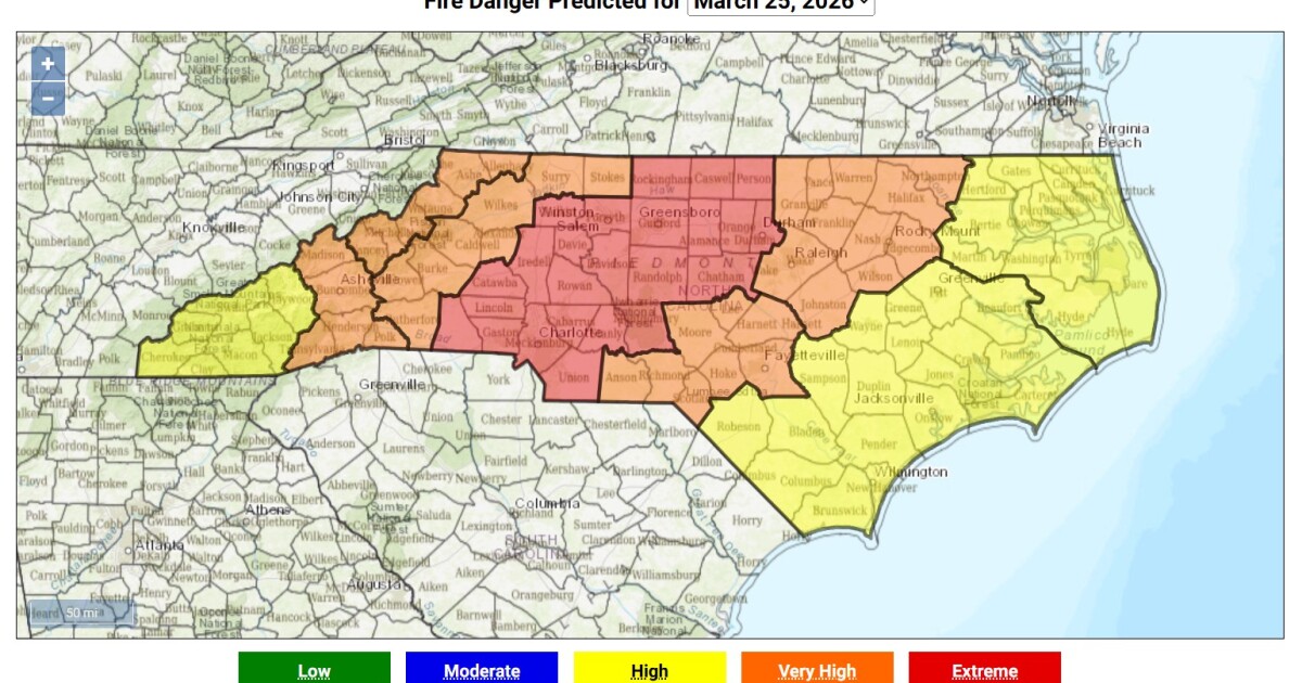 There is high fire risk across North Carolina this week. Be prepared with these tips.