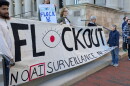 Springfield and Holyoke residents rally in front of Springfield City Hall against automate license plate readers