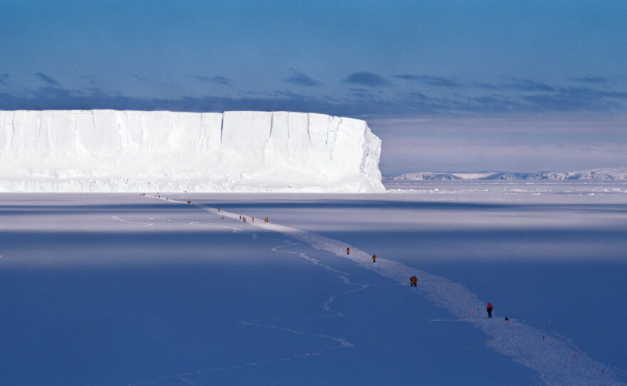 Walking to the Iceberg, Cape Washington, Antarctica, 2006