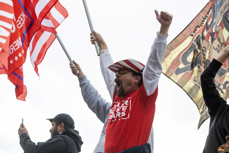 Supporters of President Trump participate in the Million MAGA March to protest the outcome of the 2020 presidential election, in front of the U.S. Supreme Court on December 12, 2020 in Washington, D.C.