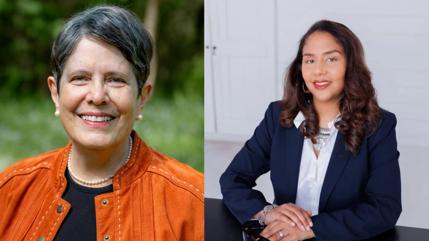 Incumbent Linda Gorton (left) and challenger Raquel Carter (right) are the two candidates in Lexington's 2026 mayoral race.