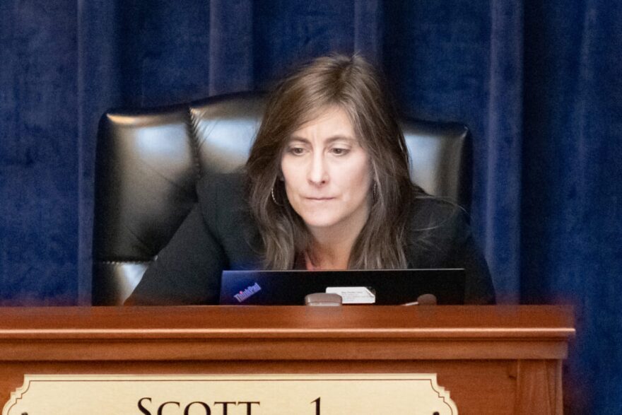 Rep. Heather Scott, R-Blanchard, at the Idaho Capitol on April 6, 2021. (Otto Kitsinger for Idaho Capital Sun)