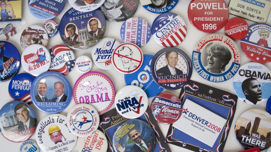A look at some of Nation Political Correspondent Don Gonyea's favorite political buttons. Gonyea has been covering campaigns for NPR since 1988 and says he's been collecting campaign items for much longer.