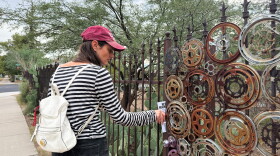 Lee Ziesche with Public Power for Tucson, canvassing in the Armory Park neighborhood outside of downtown Tucson, Ariz. on Saturday, Oct. 10, 2026.
