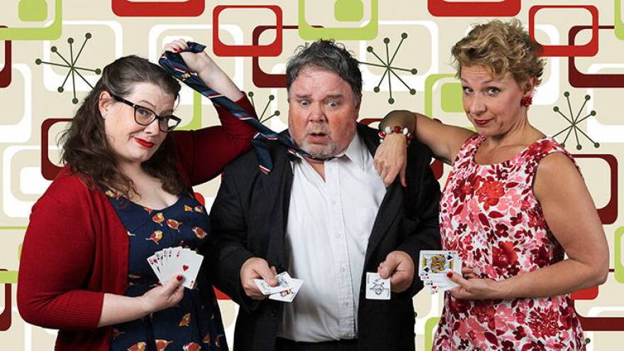 Claire Wilcher, Adam Crowe and Amy Hayes perform "The Merry Wives of Windsor."