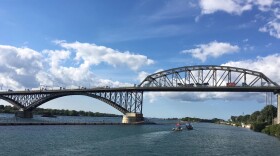 The Peace Bridge connects Buffalo, NY to Fort Erie, ON.