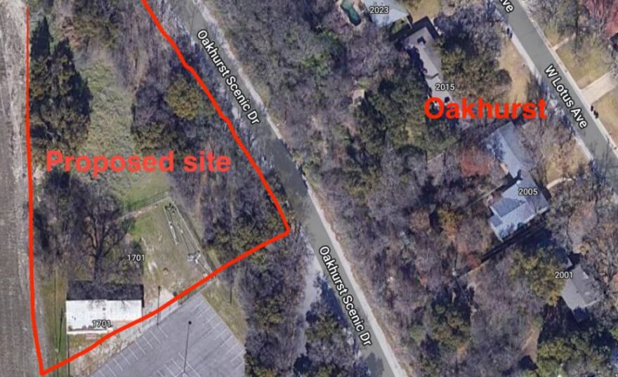 An aerial map of the proposed site of construction on Mercy Culture’s campus.