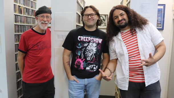 Left to right: WDIY's Carlos Benjamin, Egan Miller, Erik Santana