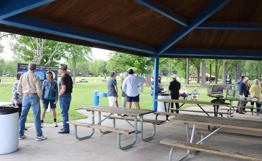 Community members gathered at Arena Park for a meet-and-greet with the District 8 congressional candidates.