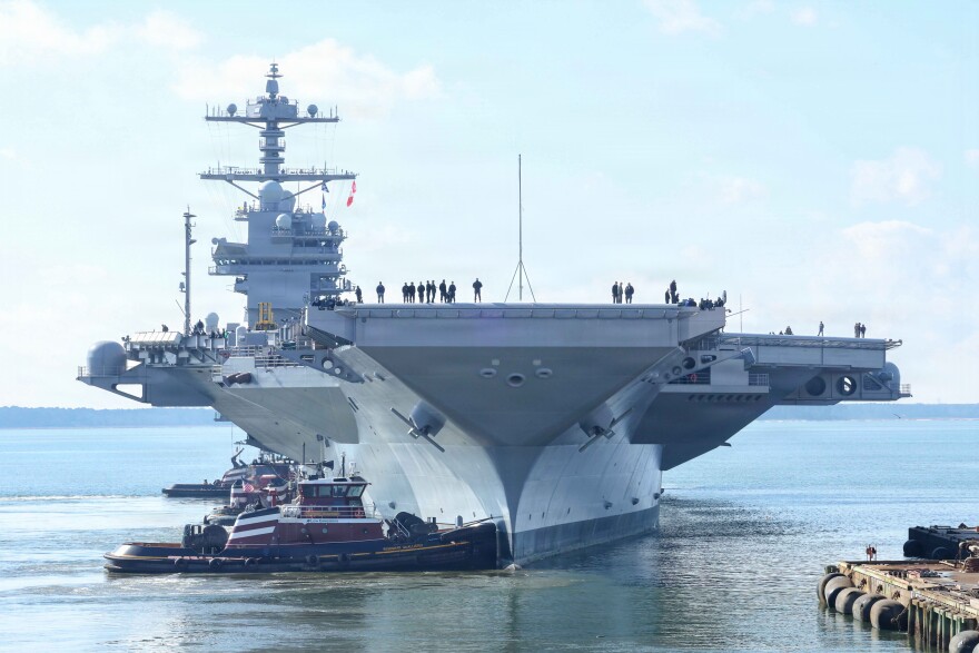 Pre-Commissioning Unit John F. Kennedy (CVN 79) departs HII’s Newport News Shipbuilding for Builder’s Trials.