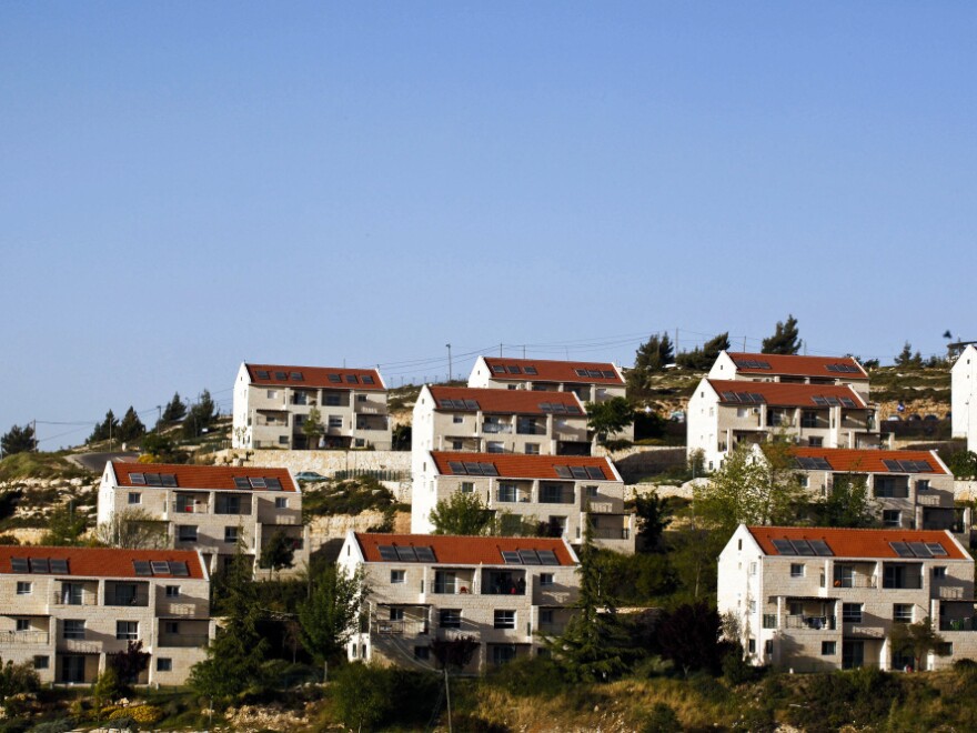 A view of the Ulpana outpost in the West Bank on Sunday. Israeli courts have ruled that it was built on Palestinian land and ordered it demolished by May 1.