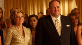 James Gandolfini as Tony Soprano and Edie Falco as his wife, Carmella, in a scene from <em>The Sopranos.</em> Gandolfini died of cardiac arrest in Italy, according to reports citing a doctor at the hospital where was admitted.