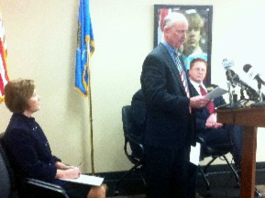 School Superintendents speak to reporters at a news conference