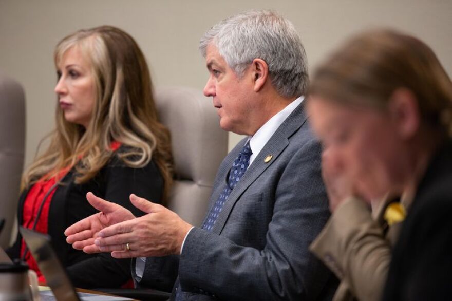 Sen. Cliff Bentz, R-Ontario, on the floor of the Oregon state Legislature in 2019, before his election to the U.S. House of Representatives.&#13;
&#13;
