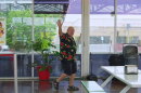 Guero waving bye