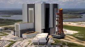 Apollo 11 rolls out of the VAB at NASA's Kennedy Space Center ahead of the launch. Photo: NASA