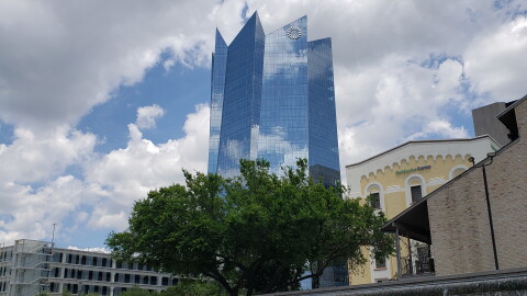 Frost Tower, headquarters of the Texas bank chain, is one of San Antonio's newest downtown landmarks
