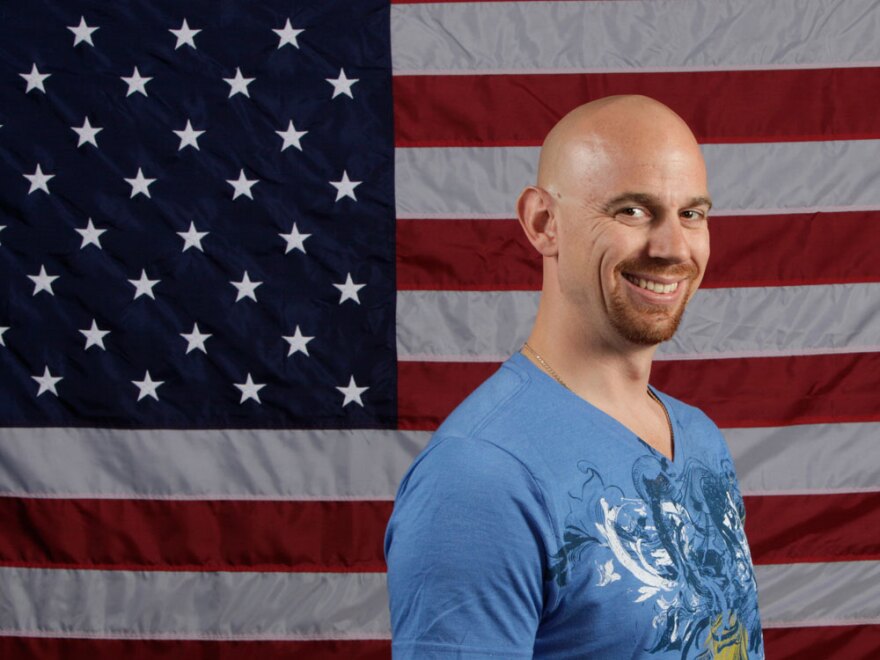 U.S. skeleton competitor Zach Lund poses for a portrait during the U.S. Olympic Committee Media Summit in Chicago. Lund was suspended for a year and booted from the 2006 Turin Olympics because of a hair-growth product that contained a banned substance.
