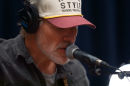 Nate Krause performing live in WNIJ's Studio A