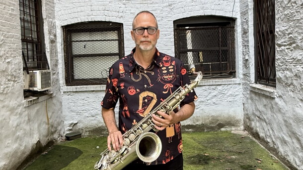 Saxophonist Michael Blake, who dug into his bag of treats for a new album, 'Halloween Tales.'