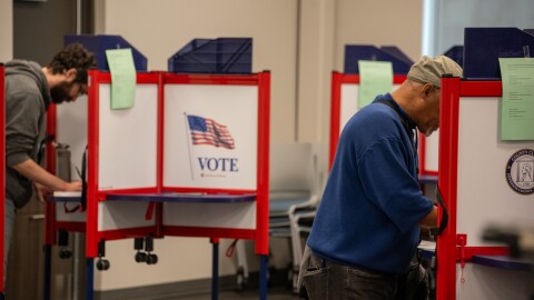 Voters casting their ballot early during the 2024 General Election in Kentucky.