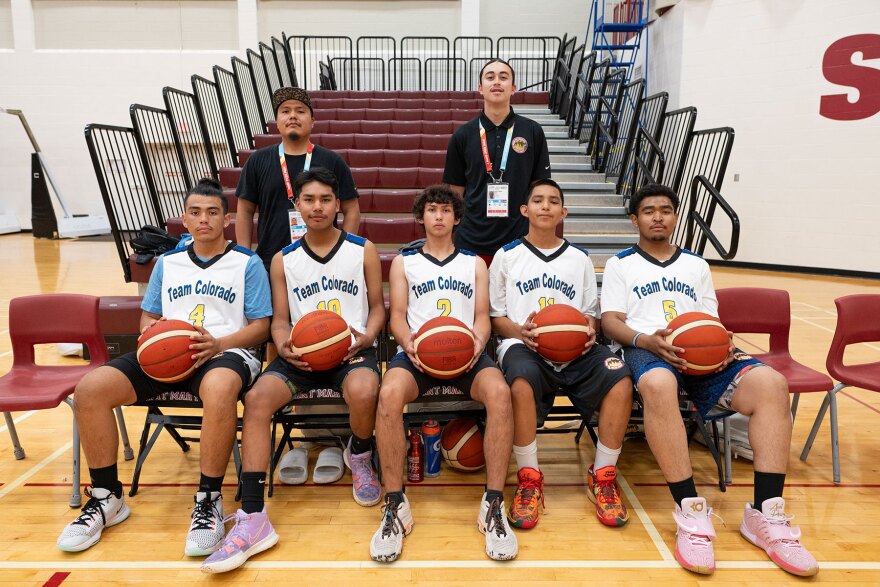 Team Colorado's basketball team included Southern Ute and Ute Mountain Ute tribe teenagers.