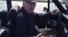 Oran Sands in his 1987 Volkwagen.