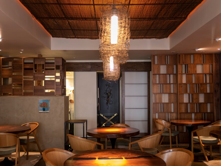 The dining room at Atelier Crenn.
