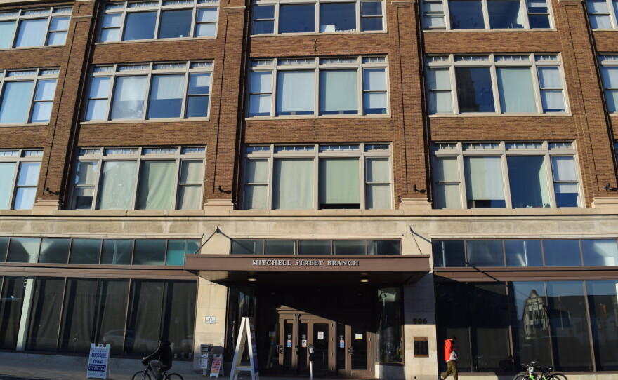 Mitchell Street was also known as Department Store Row, and the building that now houses the library once was the former Lion Department Store.