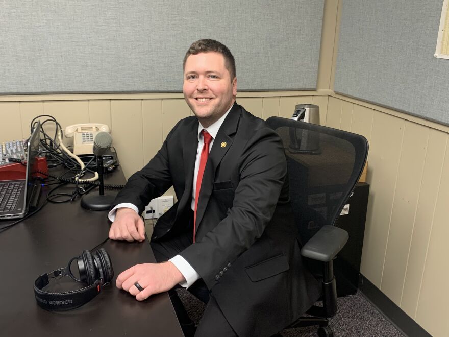 Rep. Bill Hardwick, R-Waynesville, poses in St. Louis Public Radio's Jefferson City studio