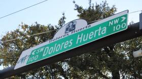 Grand Prairie dedicated a few blocks in the heart of downtown to Dolores Huerta in 2022.