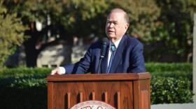 David Boren speaks at a University of Oklahoma event.