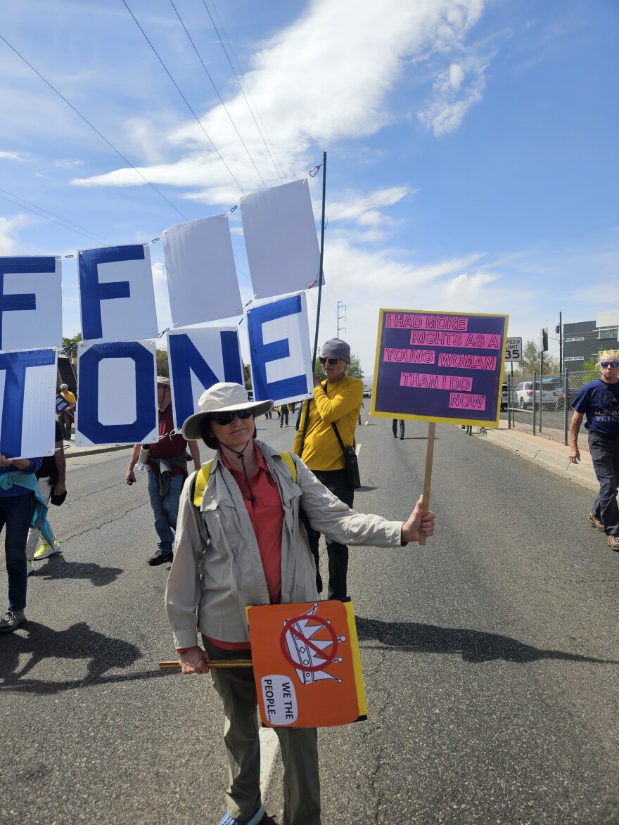 Maria Stevens said she's worried about the SAVE Act and the rollback in rights for women under the Trump Administration.