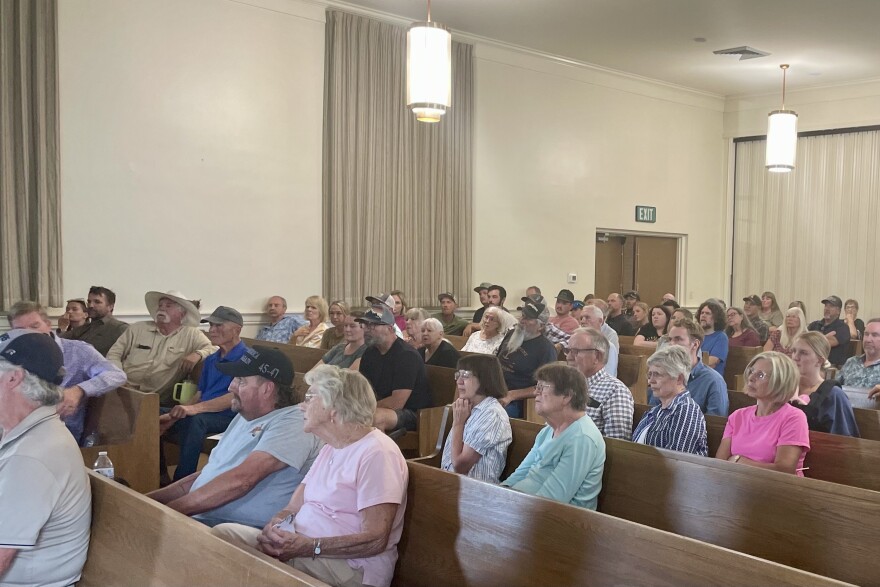 Dozens of Wallsburg residents gathered July 14 to discuss their concerns with the preliminary municipality program.
