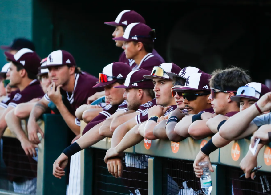 Missouri State Baseball in the dugout